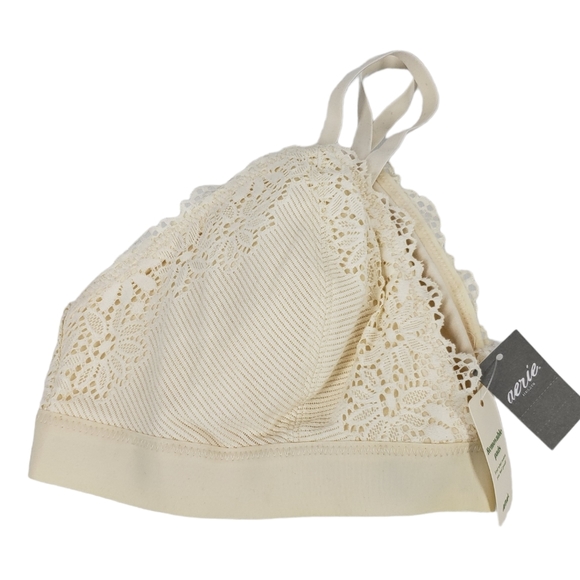 Aerie Lace Padded Bralette Cream Size Large NEW - Picture 3 of 9